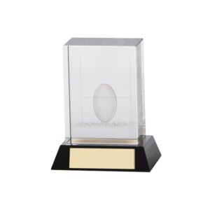 Conquest Rugby 3D Crystal Award Trophy HQ