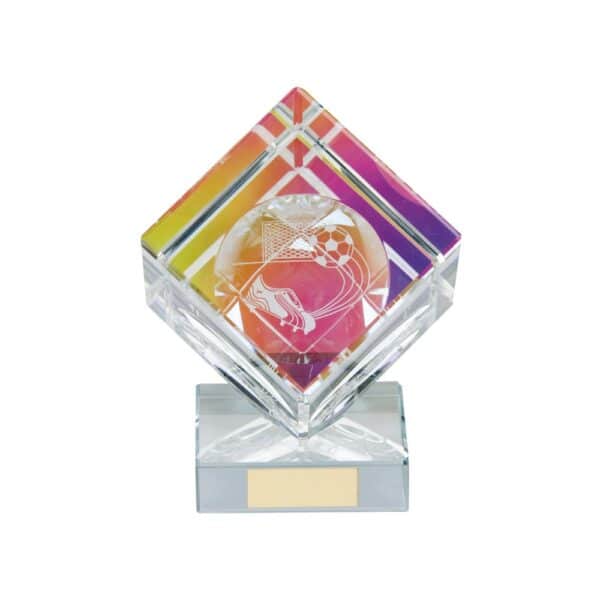 Victorious Football Crystal Cube Trophy Trophy HQ