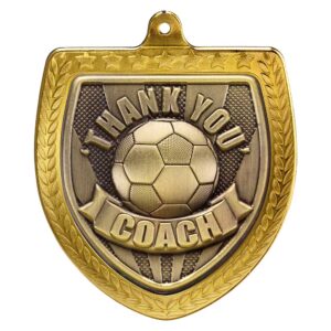 Cobra Football Thank you Coach Shield Medal Trophy HQ