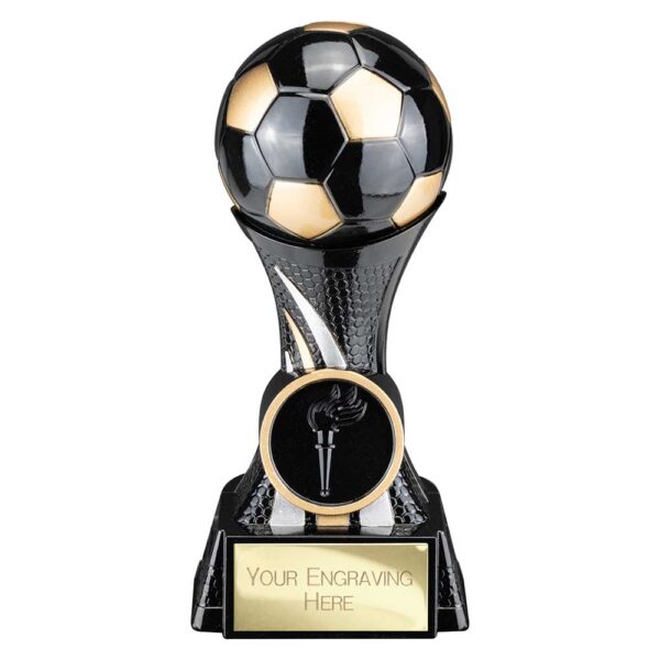 Attack Strike Football Trophy Black and Gold Trophy HQ