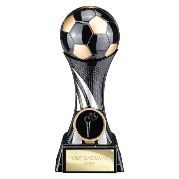 Attack Strike Football Trophy Black and Gold Trophy HQ