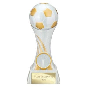 Attack Strike Football Trophy White and Gold Trophy HQ