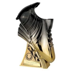 Power Boot Rugby Trophy Black and Gold Trophy HQ
