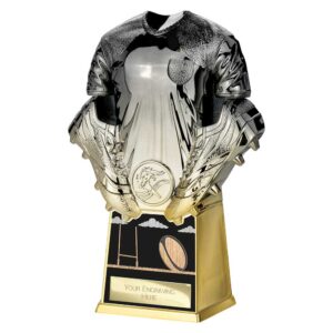 Invincible Rugby Shirt Trophy Black and Gold Trophy HQ