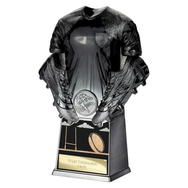 Invincible Rugby Shirt Trophy Black and Gunmetal Trophy HQ