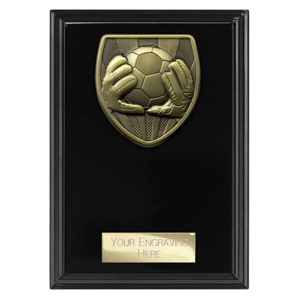 Cobra Plaque Football Goal Keeper Black Trophy HQ