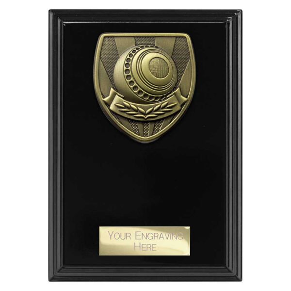 Cobra Plaque Lawn Bowls Black Trophy HQ
