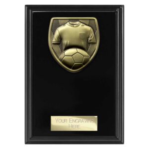 Cobra Plaque Football Shirt and Ball Black Trophy HQ