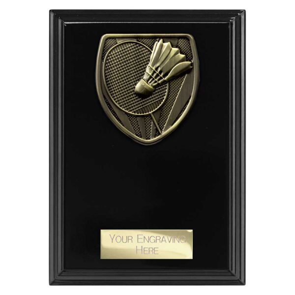 Cobra Plaque Badminton Black Trophy HQ