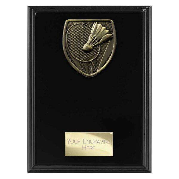 Cobra Plaque Badminton Black Trophy HQ