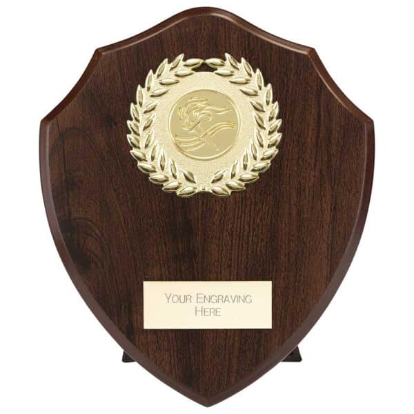 Reward Wreath Shield Mahogany Trophy HQ