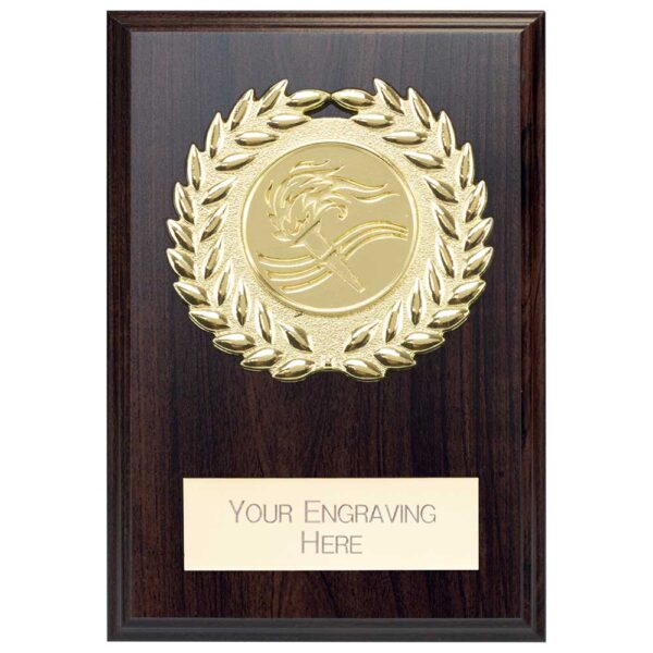 Reward Wreath Plaque Mahogany Trophy HQ