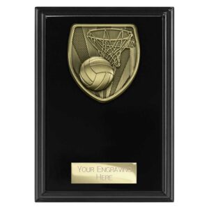 Cobra Plaque Netball Black Trophy HQ