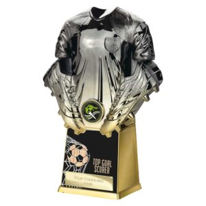 Invincible Shirt Top Goal Scorer Trophy Black and Gold Trophy HQ