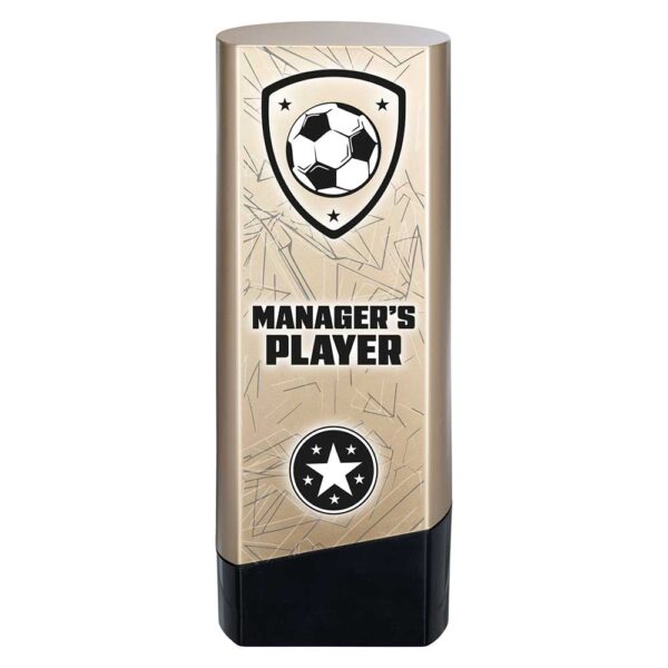 Prime Football Trophy Managers Player Black and Gold Trophy HQ