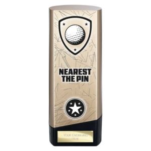 Prime Golf Trophy Nearest the Pin Black and Gold Trophy HQ
