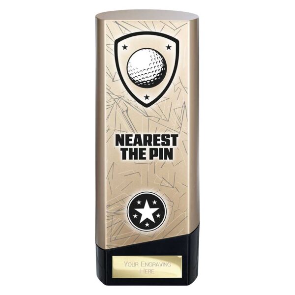 Prime Golf Trophy Nearest the Pin Black and Gold Trophy HQ