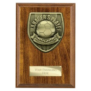 Cobra Plaque Managers Player Walnut Trophy HQ