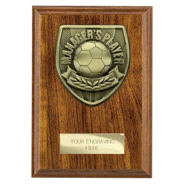 Cobra Plaque Managers Player Walnut Trophy HQ
