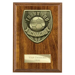 Cobra Plaque Thank you Coach Walnut Trophy HQ