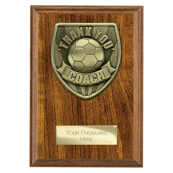 Cobra Plaque Thank you Coach Walnut Trophy HQ