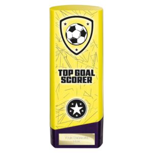 Prime Trophy Top Goal Scorer Yellow and Purple Trophy HQ
