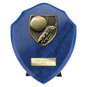 Cobra Shield Football Boot and Ball Blue Trophy HQ