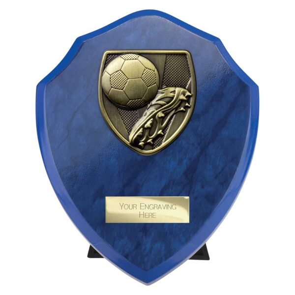 Cobra Shield Football Boot and Ball Blue Trophy HQ