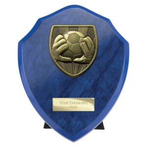 Cobra Shield Football Goal Keeper Blue Trophy HQ