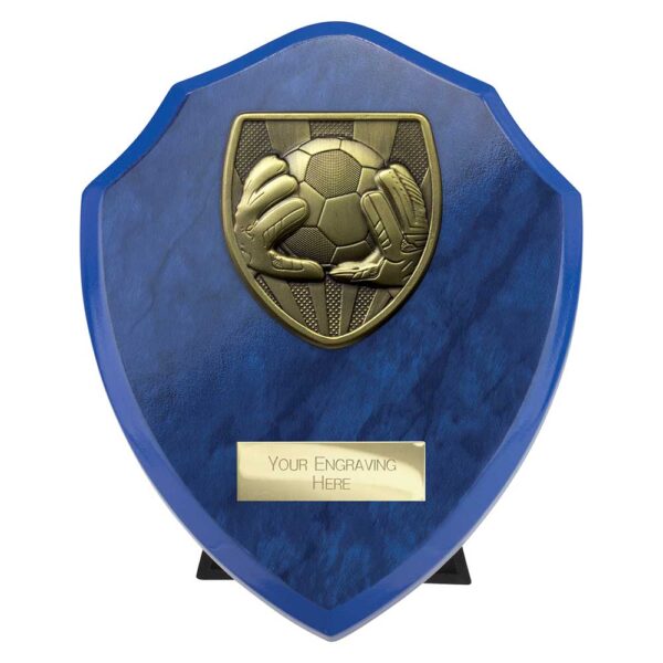 Cobra Shield Football Goal Keeper Blue Trophy HQ
