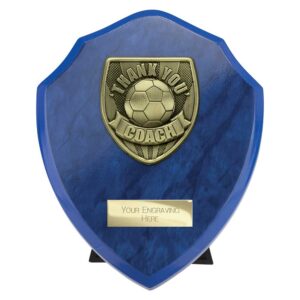 Cobra Shield Thank you Coach Blue Trophy HQ