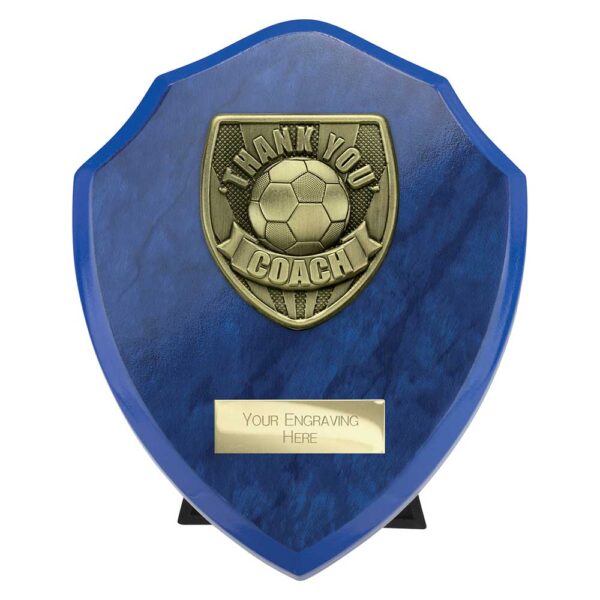 Cobra Shield Thank you Coach Blue Trophy HQ