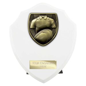 Cobra Shield Rugby Shirt and Ball White Trophy HQ