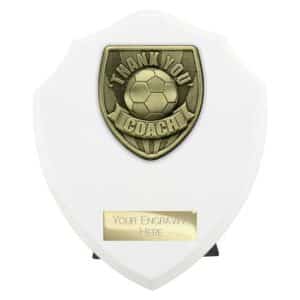 Cobra Shield Thank you Coach White Trophy HQ
