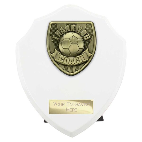 Cobra Shield Thank you Coach White Trophy HQ