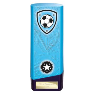 Prime Football Trophy Blue and Purple Trophy HQ