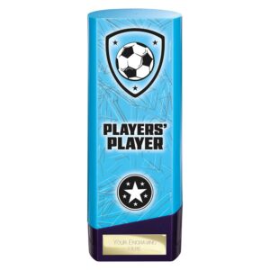 Prime Football Trophy Players Player Blue and Purple Trophy HQ