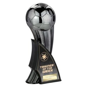 Firestorm Football Trophy Trainer of Week Black and Gold Trophy HQ