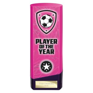 Prime Football Trophy Player of Year Pink and Purple Trophy HQ