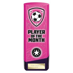 Prime Football Trophy Player of Month Pink and Purple Trophy HQ