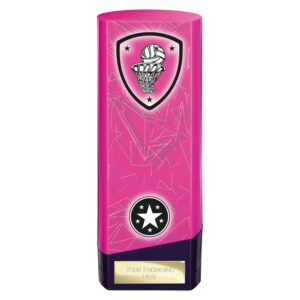 Prime Netball Trophy Pink and Purple Trophy HQ