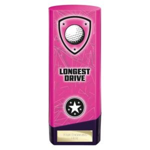 Prime Golf Trophy Longest Drive Pink and Purple Trophy HQ