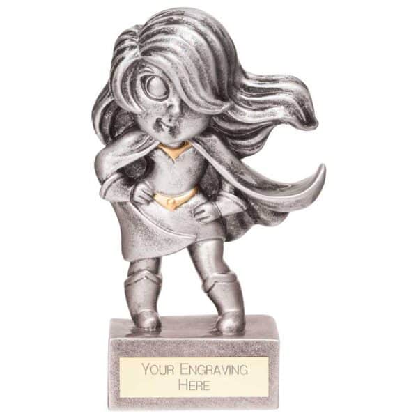 Superhero Female Trophy Silver Trophy HQ