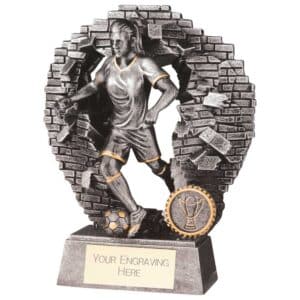 Blast Out Female Football Trophy Trophy HQ