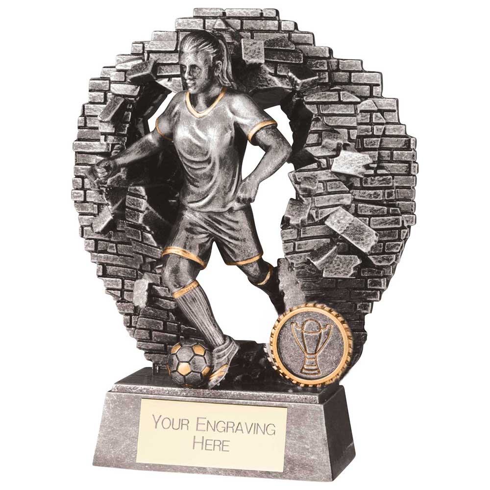 Blast Out Female Football Trophy Trophy HQ Blast Out Female Football Trophy Trophy HQ