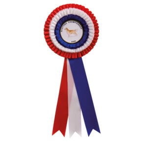Union Rosette Red White and Blue Trophy HQ