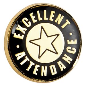Heritage Excellent Attendance Pin Badge Trophy HQ