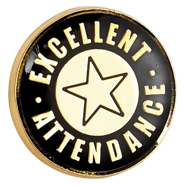 Heritage Excellent Attendance Pin Badge Trophy HQ
