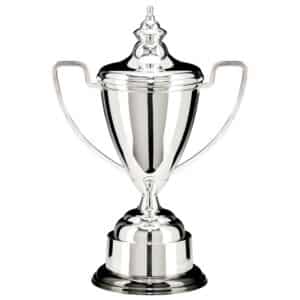 Warwick Electro Plated Nickel Silver Trophy Cup with Lid Trophy HQ