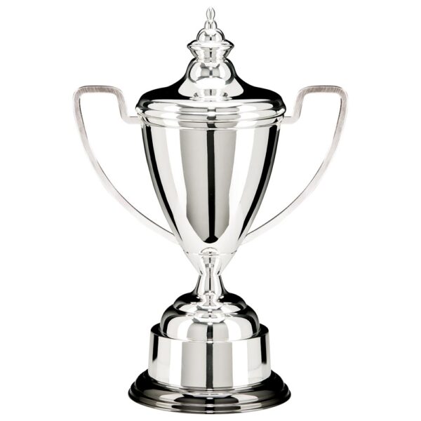 Warwick Electro Plated Nickel Silver Trophy Cup with Lid Trophy HQ